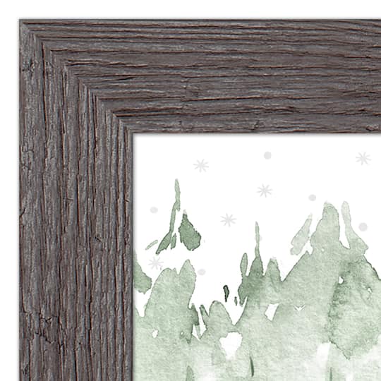 Designs Direct 20" x 16" Snowy Cabin Western Gray Framed Print